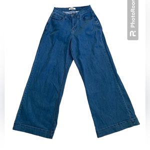 Aphrodite Hot Topic Wide Leg Skate Jeans 90s‎ Blue Denim Oversized Size 1